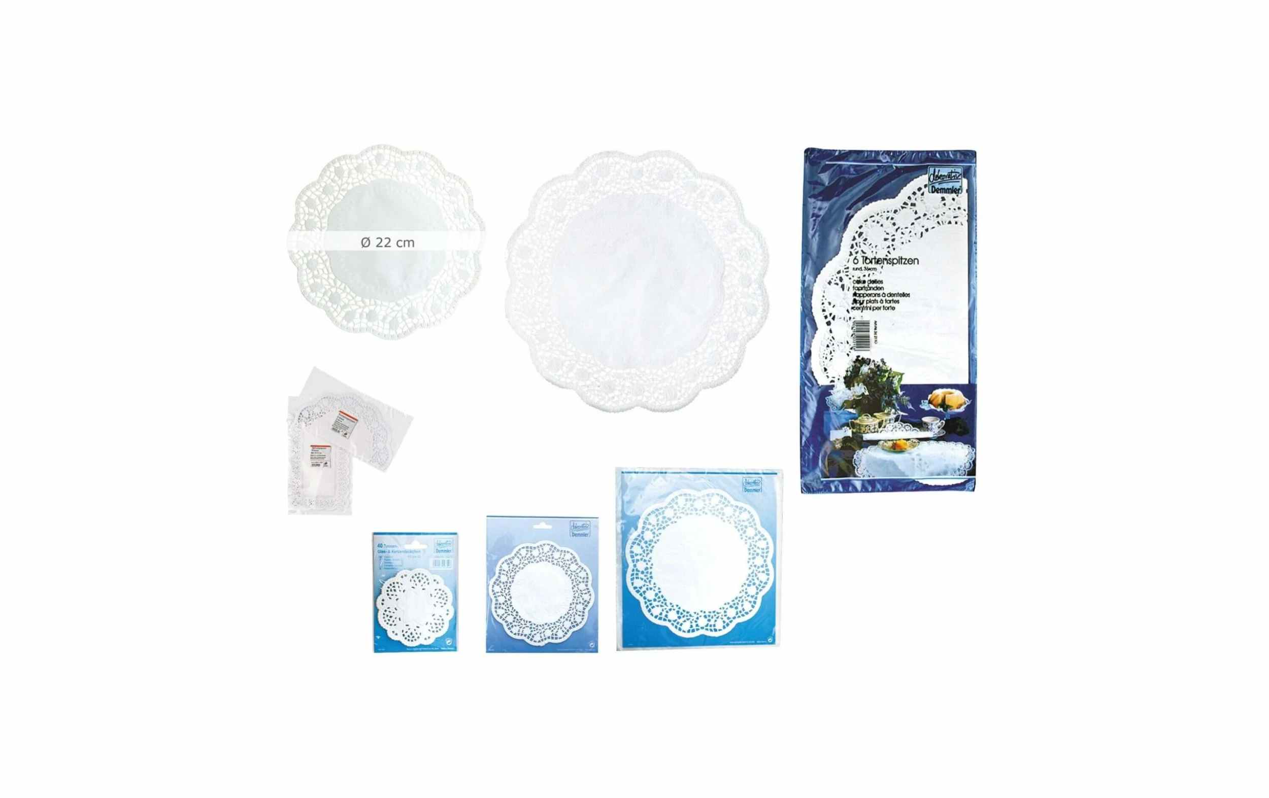 Bon marché ✨ Demmler Napperons Rose 6 Pièce/s, Blanc, 22 Cm - Décoration De Pâtisseries ⌛ 4 Bon marché ✨ Demmler Napperons Rose 6 Pièce/s, Blanc, 22 Cm - Décoration De Pâtisseries ⌛ – Image 2