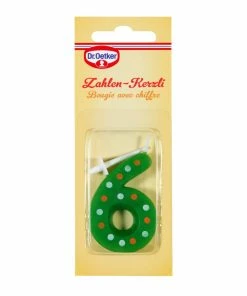 Grosses soldes 🎉 Dr.Oetker Bougie En Forme De Chiffre 6 1 Pièce/s - Décoration De Pâtisseries 🧨