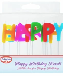 Offres ⌛ Dr.Oetker Bougie Happy 🎂 Birthday 13 Pièces - Décoration De Pâtisseries ⭐