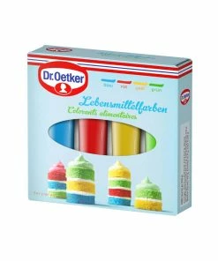 Coupon 🎁 Dr.Oetker Kits De Colorants Alimentaires Vert/Jaune/Rouge/Bleu - Décoration De Pâtisseries 👍