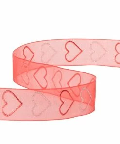 Meilleure affaire 👍 Spyk Ruban Cadeau Cubino Sentimenti 25 Mm X 3 M, Rouge/Argenté - Emballage Cadeau 🎁