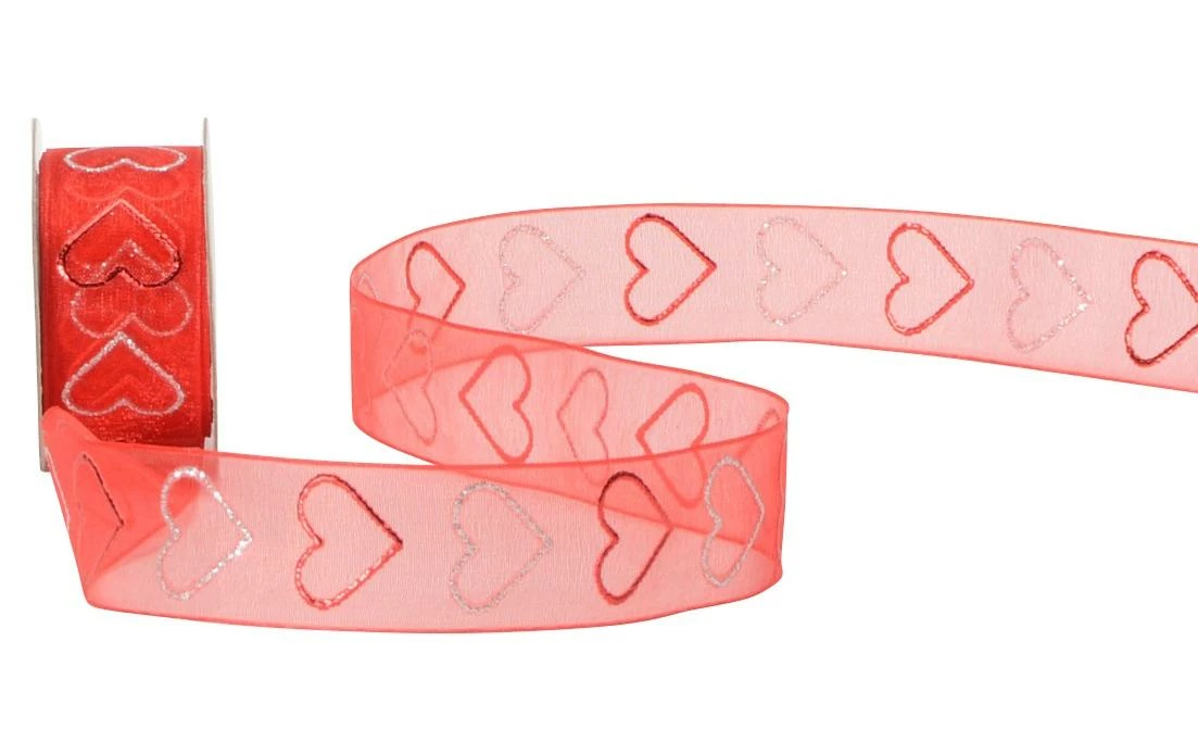 Meilleure affaire 👍 Spyk Ruban Cadeau Cubino Sentimenti 25 Mm X 3 M, Rouge/Argenté - Emballage Cadeau 🎁 3 Meilleure affaire 👍 Spyk Ruban Cadeau Cubino Sentimenti 25 Mm X 3 M, Rouge/Argenté - Emballage Cadeau 🎁