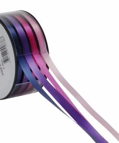 Budget 🤩 Spyk Ruban Cadeau Kombispule 4 X 7 Mm X 7 M, Rose/Violet - Emballage Cadeau 🔔