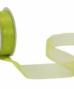 Sortie 🔥 Spyk Ruban Cadeau Organsa 15 Mm X 8 M, Vert Clair - Emballage Cadeau 👏