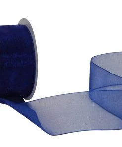 Budget 👍 Spyk Ruban Cadeau Organsa 25 Mm X 6 M, Bleu Royal - Emballage Cadeau 🧨