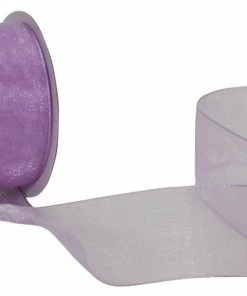 Sortie 💯 Spyk Ruban Cadeau Organsa 25 Mm X 6 M, Lilas - Emballage Cadeau 🌟