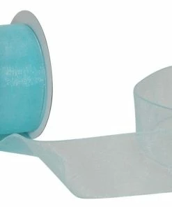 Meilleure affaire 🛒 Spyk Ruban Cadeau Organsa 25 Mm X 6 M, Turquoise - Emballage Cadeau 🎉