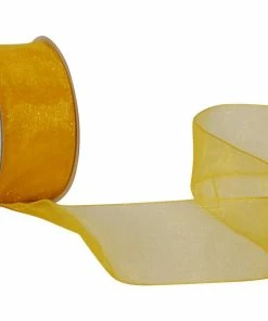 Acheter ⭐ Spyk Ruban Cadeau Organsa 25 Mm X 6 M, Jaune - Emballage Cadeau 👍
