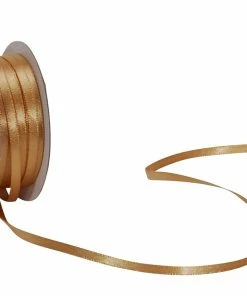 Offres ❤️ Spyk Ruban Cadeau Satin 3 Mm X 8 M, Doré - Emballage Cadeau ✨