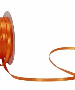 Tout neuf 💯 Spyk Ruban Cadeau Satin 3 Mm X 8 M, Orange - Emballage Cadeau 🥰