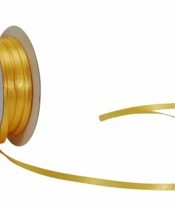 Meilleure affaire 🎉 Spyk Ruban Cadeau Satin 3 Mm X 8 M, Jaune - Emballage Cadeau 🎉