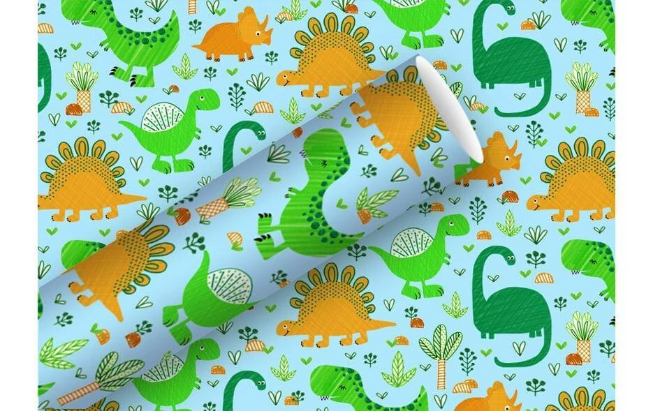Budget 😍 Braun + Company Papier Cadeau Funny Dinos 70 Cm X 2 M, Bleu Clair - Emballage Cadeau 😉 3 Budget 😍 Braun + Company Papier Cadeau Funny Dinos 70 Cm X 2 M, Bleu Clair - Emballage Cadeau 😉