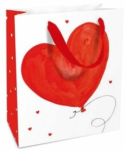 Coupon ⌛ Braun + Company Sac Cadeau Big Balloon 18 X 21 X 8 Cm, Rouge - Emballage Cadeau 👏