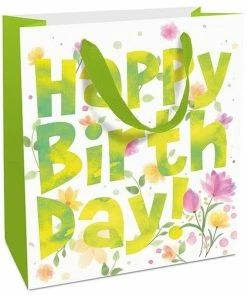 Remise 🤩 Braun + Company Sac Cadeau Joyeux Anniversaire 18 X 21 X 8 Cm, Multicolore - Emballage Cadeau 🌟