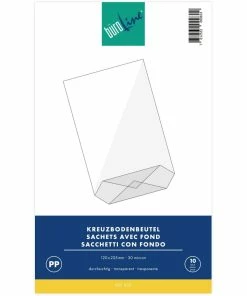 Budget 🎁 Büroline Sac Transparent 12 X 22.5 Cm, 10 Pièces, Transparent - Emballage Cadeau 💯