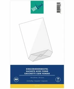 Le moins cher 😉 Büroline Sac Transparent 14.5 X 23.5 Cm, 10 Pièces, Transparent - Emballage Cadeau 😍