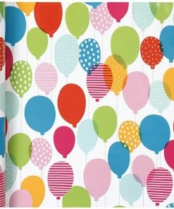 Tout neuf 👏 Creativ Company Papier Cadeau 50 Cm X 5 M Ballon - Emballage Cadeau 🥰