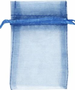 Bon marché 🔔 Creativ Company Sac En Organza Organza 7 X 10 Cm Bleu, 10 Pièces - Emballage Cadeau 🎁