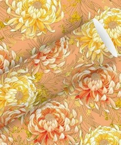 Sortie 🛒 Braun + Company Papier Cadeau Coco 70 Cm X 1,5 M, Pêche - Emballage Cadeau ✔️