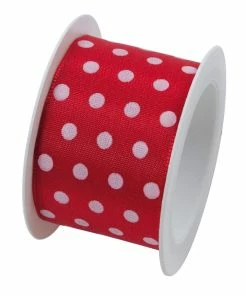 Le moins cher ⭐ Braun + Company Ruban Cadeau Hot Spots 40 Mm X 2 M, Rouge - Emballage Cadeau 🔔