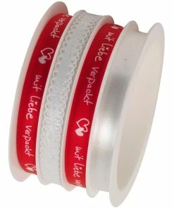 Les meilleures critiques de 💯 Braun + Company Ruban Cadeau Mélanger, Emballer Avec Amour 10 Mm X 16 M, Rouge/Blanc - Emballage Cadeau 😀