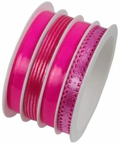 Promo 🥰 Braun + Company Ruban Cadeau Mix 10 Mm X 16 M, Rose - Emballage Cadeau ⭐