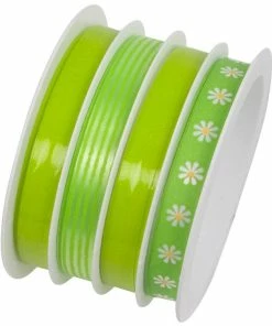 Meilleure vente ❤️ Braun + Company Ruban Cadeau Mix 10 Mm X 16 M, Vert Clair - Emballage Cadeau 🔥