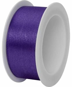 Meilleure affaire 🔔 Stewo Ruban Cadeau Double Satin 25 Mm X 3 M, Violet - Emballage Cadeau 😍