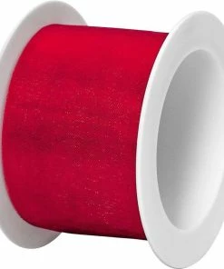 Acheter ⌛ Stewo Ruban Cadeau Organza 40 Mm X 4 M, Rouge - Emballage Cadeau 🌟