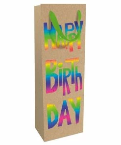 Meilleur prix 🎉 Braun + Company Sac à Bouteilles Rainbow 🥳 Birthday 12 X 37 X 8 Cm, Multicolore - Emballage Cadeau 🧨