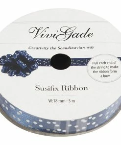 Vente flash 😀 Creativ Company Ruban Cadeau Susifix 5 M Bleu, Points - Emballage Cadeau 😉 -Decora magasin unnamed file 1375