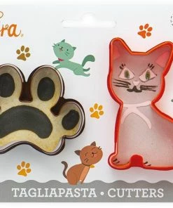 Vente flash 👍 Decora Emporte-pièce Pour Biscuits Chat 2 Pièces - Emporte-pièce ⭐