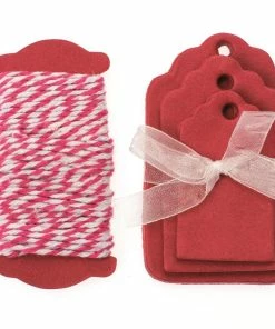 Offres 🤩 Glorex Étiquette Pour Cadeau Étiquette, Rouge - Emballage Cadeau 💯