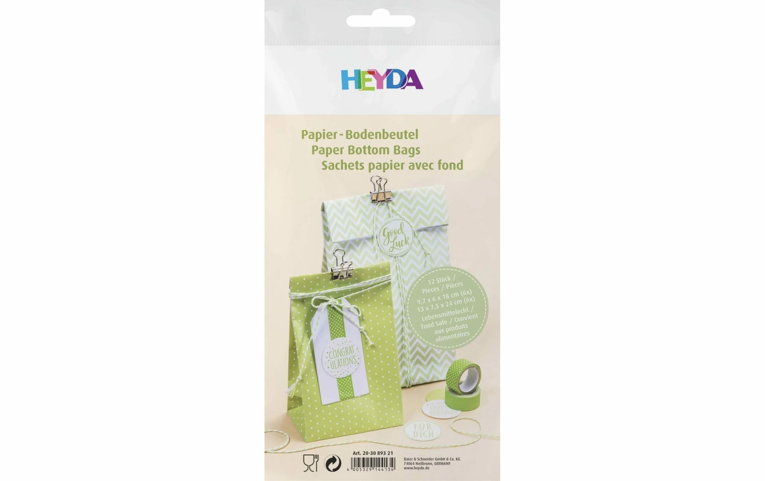 De gros 😍 Heyda Sac En Papier 12 Pièces Vert - Emballage Cadeau ❤️ 4 De gros 😍 Heyda Sac En Papier 12 Pièces Vert - Emballage Cadeau ❤️ – Image 2