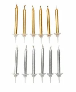 Le moins cher 😍 Rico Design Bougie Anniversaire 24 Pièce/s, Or/Argent - Décoration De Pâtisseries ✨