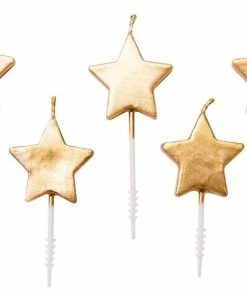 Le moins cher 😍 Rico Design Bougie Etoiles, 5 Pièces - Décoration De Pâtisseries 🧨