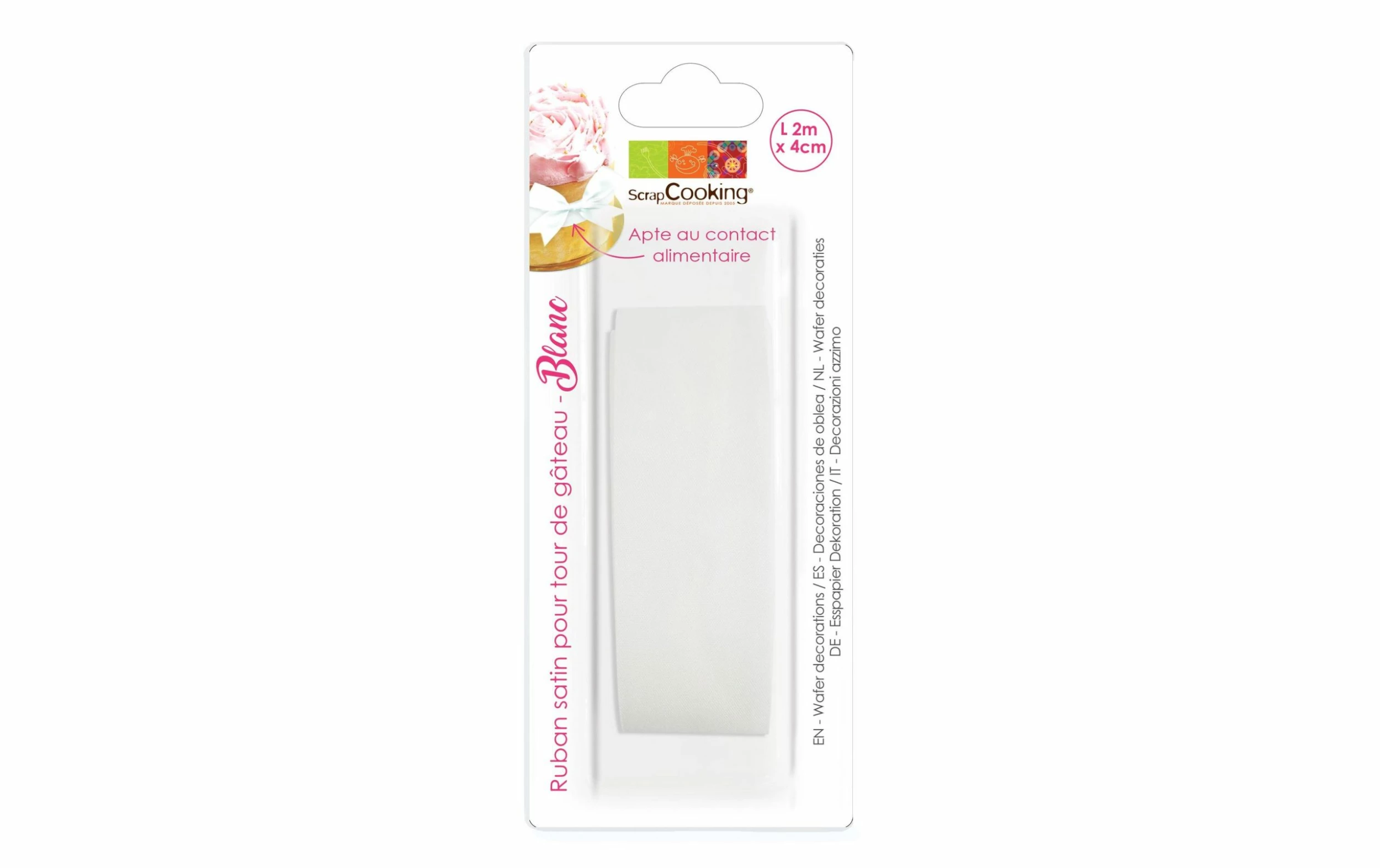 Sortie ⌛ ScrapCooking Décoration Alimentaire Ruban De Satin Blanc - Décoration De Pâtisseries 🎁 3 Sortie ⌛ ScrapCooking Décoration Alimentaire Ruban De Satin Blanc - Décoration De Pâtisseries 🎁