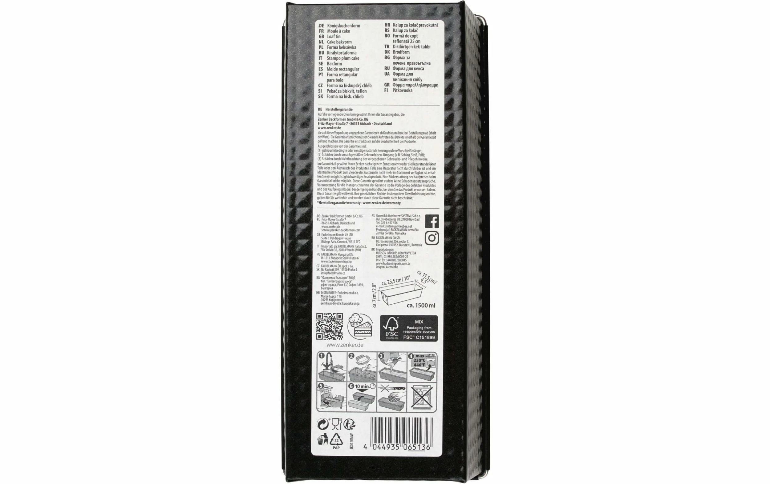 Remise ⭐ Zenker Moule à Gâteau Black Metallic 25.5 Cm, Teflon Classic - Moule à Pâtisserie ⭐ 5 Remise ⭐ Zenker Moule à Gâteau Black Metallic 25.5 Cm, Teflon Classic - Moule à Pâtisserie ⭐ – Image 3