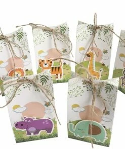 Promo 🥰 Cut My Cookies Sachet Cadeau Safari 6 Pièce/s, Multicolore - Emballage Cadeau ✨