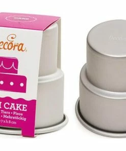 Grosses soldes ⭐ Decora Moule à Pâtisserie à Motif 2 étages De Gâteau De Mariage, 7 X 8 Cm - Moule à Pâtisserie 🥰