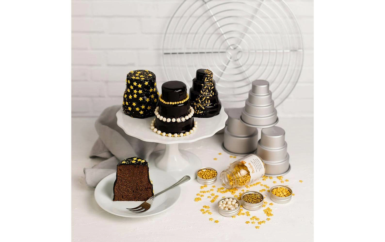 Budget 🤩 Decora Moule à Pâtisserie à Motif 4 étages De Gâteau De Mariage, 7 X 8 Cm - Moule à Pâtisserie 😍 5 Budget 🤩 Decora Moule à Pâtisserie à Motif 4 étages De Gâteau De Mariage, 7 X 8 Cm - Moule à Pâtisserie 😍 – Image 3