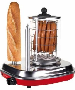 Offres ✨ Nouvel Hot 🦮 Dog Maker Rouge - Machine à Hot 🦮 Dogs 😀