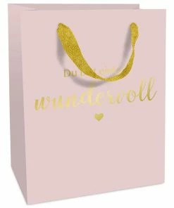 Meilleure vente ✨ Braun + Company Sac Cadeau Vous êtes Merveilleux. 12 X 15 X 6 Cm, Rose - Emballage Cadeau ⭐