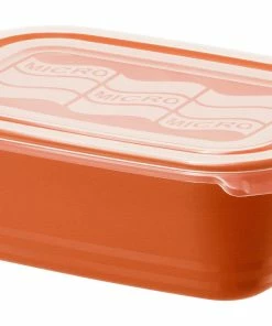 Remise 🥰 Rotho Contenant Pour Micro-onde Eco 1 Litre, Rouge Papaye - Accessoires Pour Micro-ondes 👏
