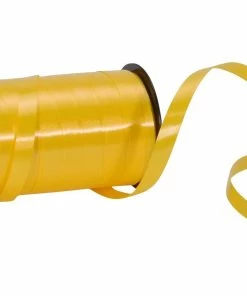 Vente flash ⭐ Spyk Ruban Cadeau Poly Glatt 7 Mm X 20 M, Jaune - Emballage Cadeau ❤️