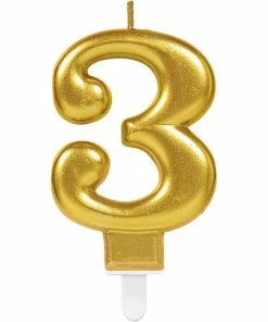 Meilleur prix 🧨 Amscan Bougie En Forme De Chiffre Nummer 3, 1 Stück - Décoration De Pâtisseries 🎉