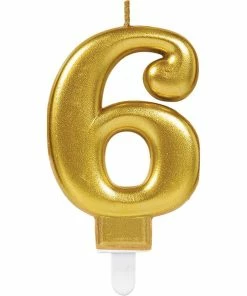 Meilleur prix 😉 Amscan Bougie En Forme De Chiffre Nummer 6, 1 Stück - Décoration De Pâtisseries ⌛