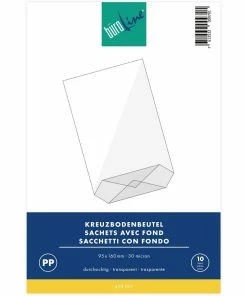 Tout neuf 🥰 Büroline Sac Transparent 9.5 X 16 Cm, 10 Pièces, Transparent - Emballage Cadeau 😀